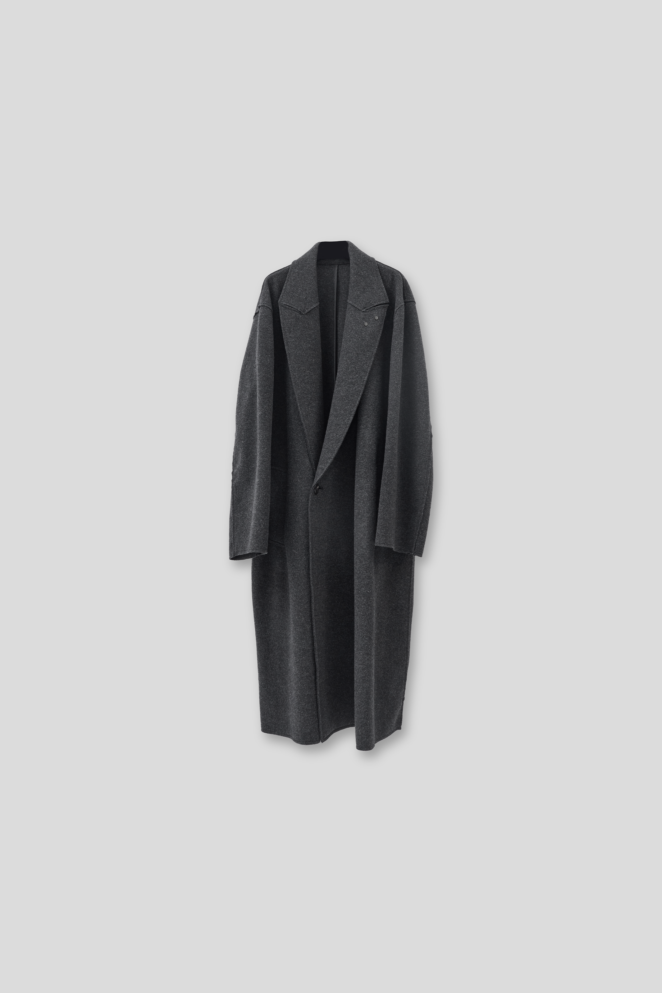 ADONIS CASHMERE WRAP COAT IN DARK GREY