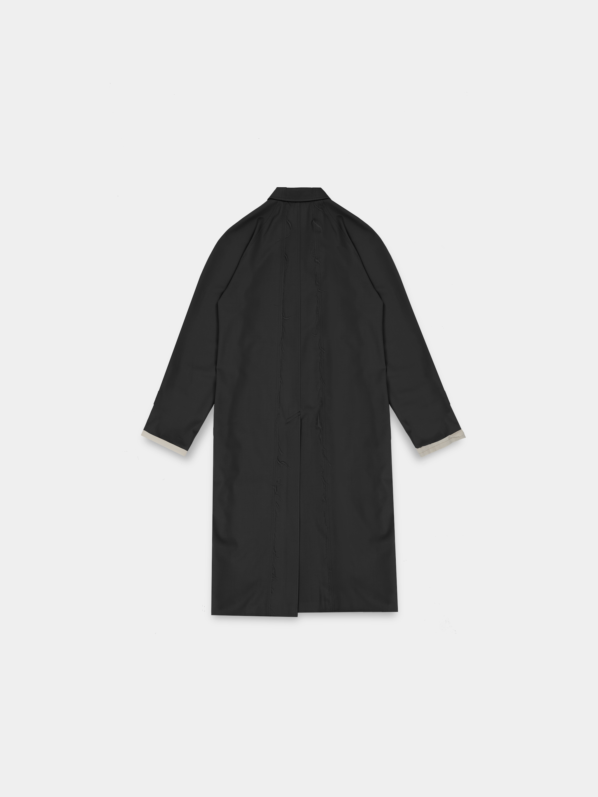 Off-White zip-detail virgin wool coat - Black